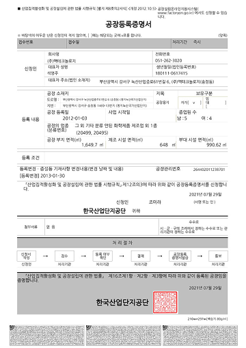 공장등록증